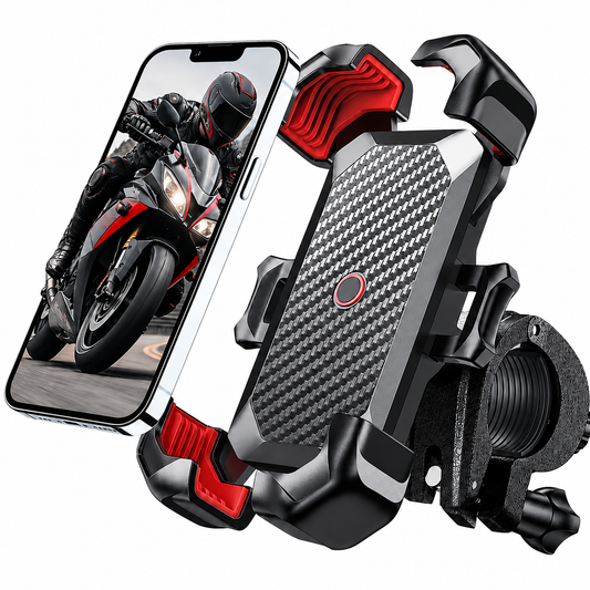 Soporte Universal de teléfono para motos y bicicleta, accesorio con vista de 360 °,Antivibración.
